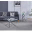Mose Glass Top Cross Legs End Table