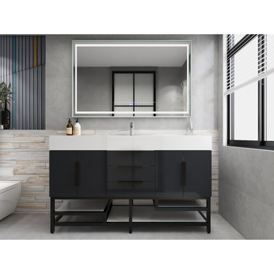 Jessica 60'' Free Standing Single Bathroom Vanity