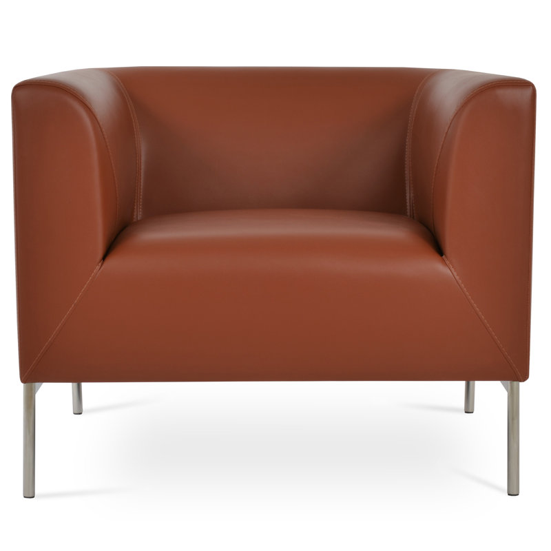 Fauteuil Laguna, Similicuir cannelle