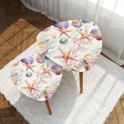 Ensemble de 2 tables basses gigognes Triangle