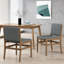 Chaise de salle à manger (ensemble de 2), chaises rembourrées modernes avec structure, sièges élégants pour la cuisine et la salle à manger, gris foncé