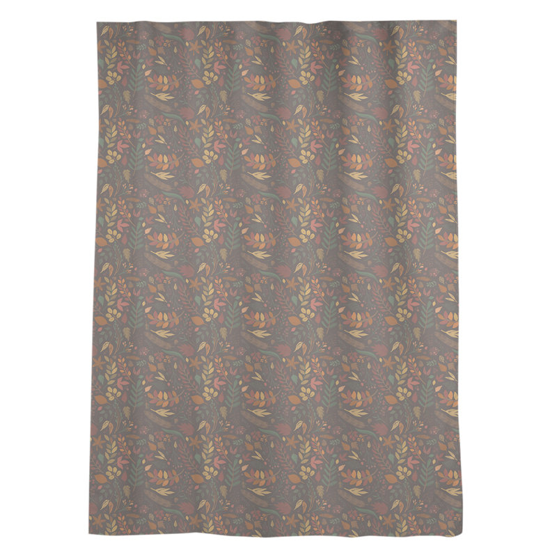 Sheer Curtain Single Panel, Brown/Orange/Yellow
