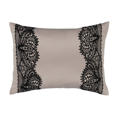 Glamour Flock Lace Lumbar Cushion