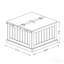 Table basse à plateau relevable 31,5 po - Bois carré, rangement caché - Blanc