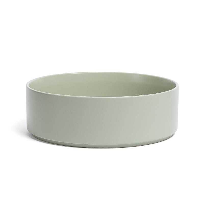 Over&Back Stackable Semi Hand-Finished Stoneware Serving Bowl, Sage Green
