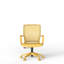 Chaise de bureau ergonomique en maille, supportant jusqu'à 159 kg (350 lb), avec accoudoirs fixes, jaune.-122307685-122307686-122307706