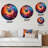 Neon Spin II - Abstract Spirals Wall Clock-93393359