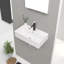 Lavabo de salle de bain rectangulaire en céramique avec trop-plein 12 po APRESSHUI