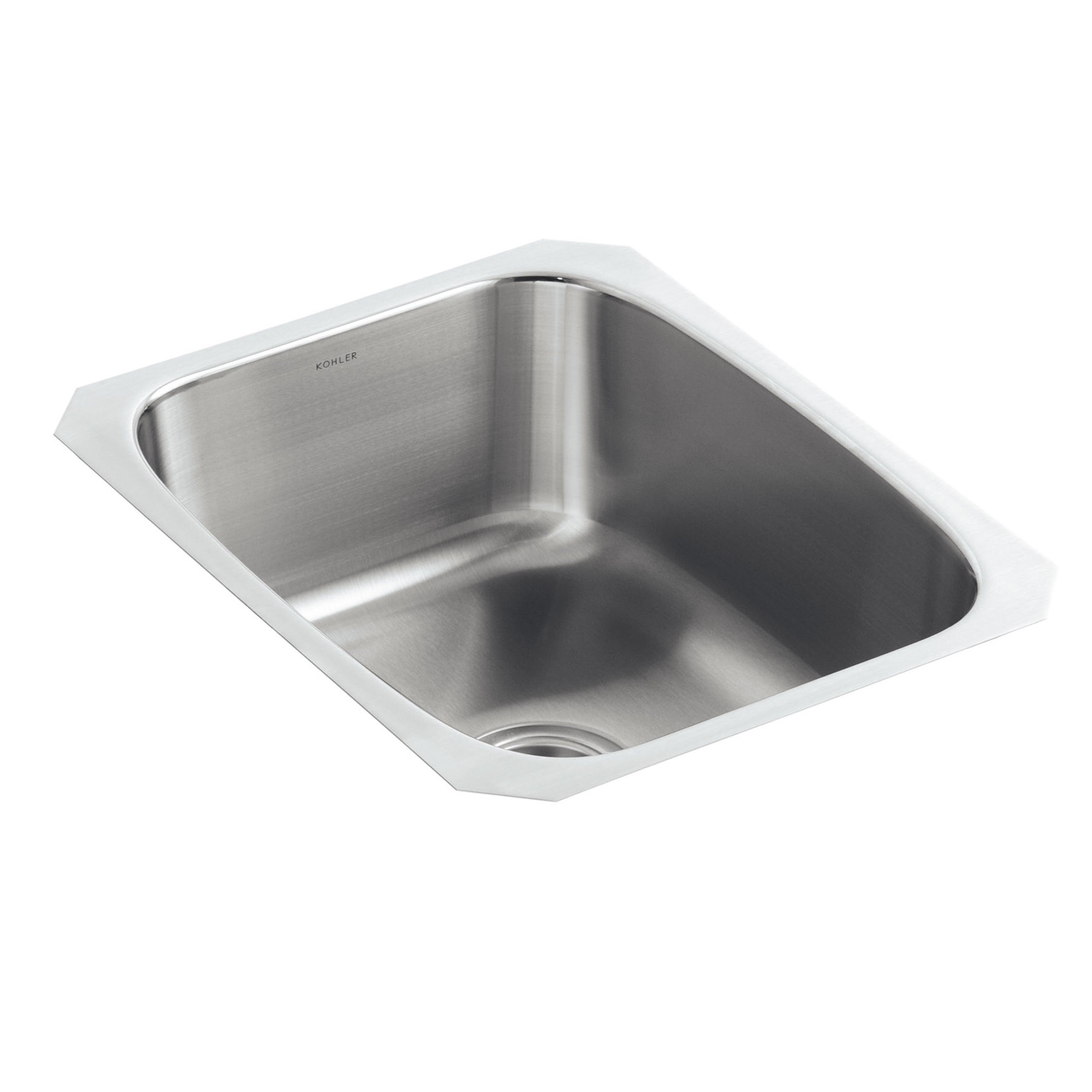 KOHLER Undertone 13.63 in. Undermount Single Bowl Stainless Steel Kitchen Sink