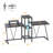 2-Person Gaming Table, Dual Computer Table With Monitor Stand And 2-Tier CPU Holder, 2 Headphone Hooks, Cup Holder