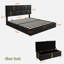 Ensemble de chambre à coucher 2 pièces avec lit plateforme tapissier et repose-pieds avec rangement-1493320292