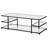 Greenwich 54" Glass And Steel Coffee Table With Three Shelves-2048816602
