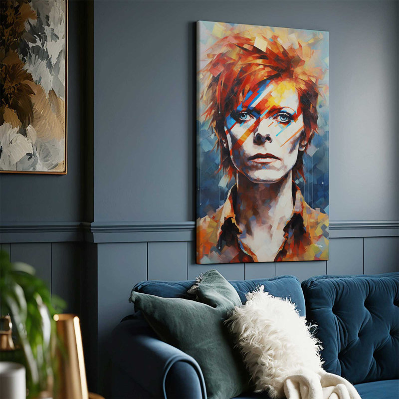 " David Bowie " Painting Print, 60" H x 36" W x 1.5" D
