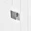 Meuble-lavabo de 36 po blanc intemporel - Fabriqué avec une armoire de rangement polyvalente à poignées argentées, élégante et pratique pour la salle de bain