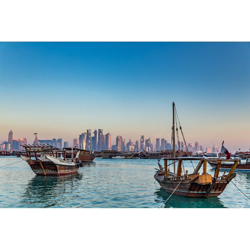 Doha Corniche by Ahmed_Adly - Wrapped Canvas Print, 30cm H x 46cm W