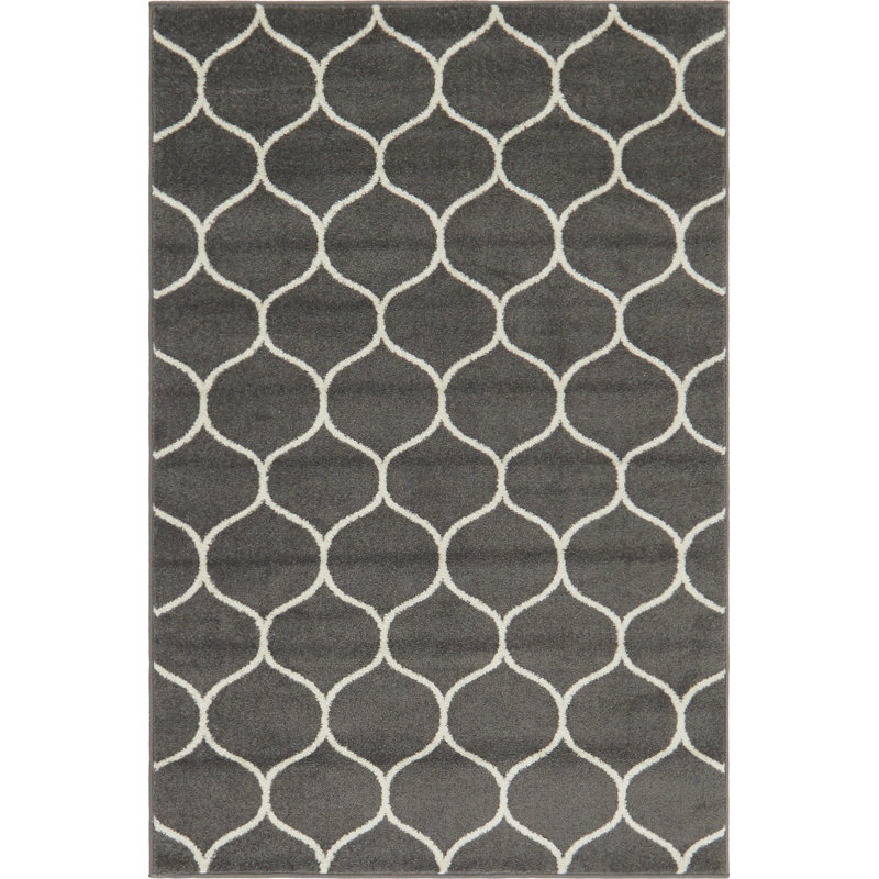 Tapis gris foncé Lllan, Rectangle 3 pi 1 po x 5 pi 3 po