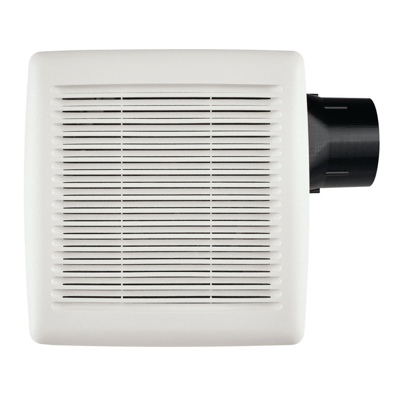 White Steel Bathroom Ventilation Fan with Polymeric Grille