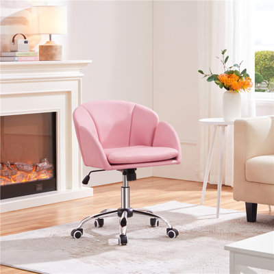 Desk Chair With Petal-shaped Backrest