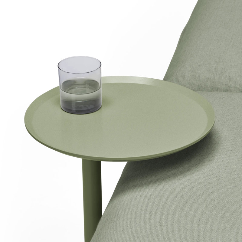 Terra Outdoor Circular Side Table, Olive