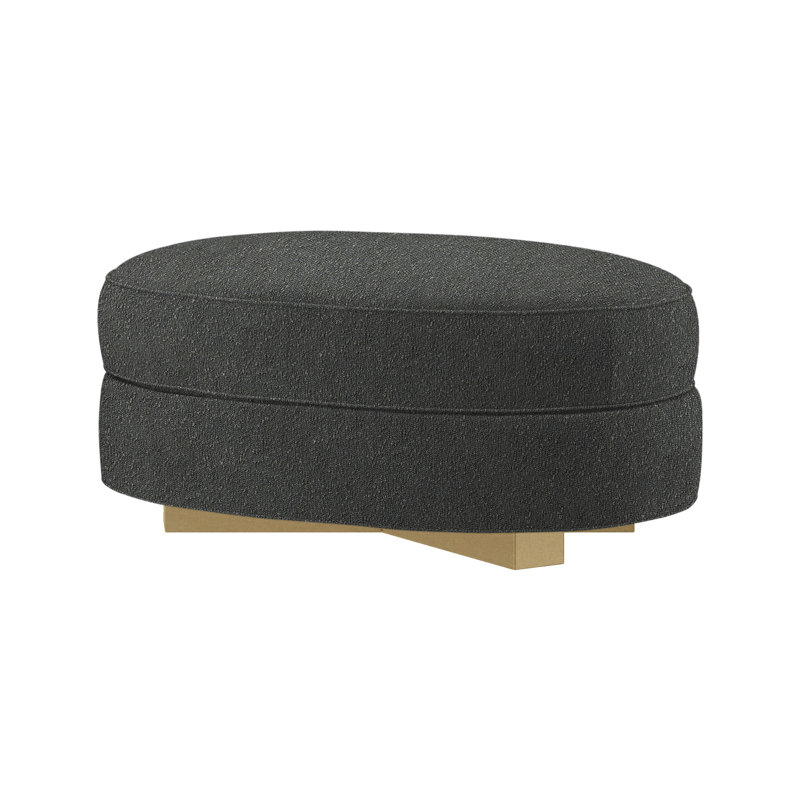 Repose-pieds ovale standard de 48 po de large Egg, Dune, Gris anthracite Rise (tissu performance) 1357-95