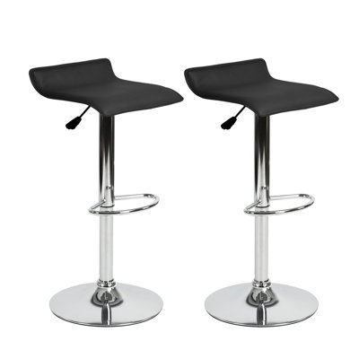 Christabelle Swivel Adjustable Height Counter Stool with Metal Frame