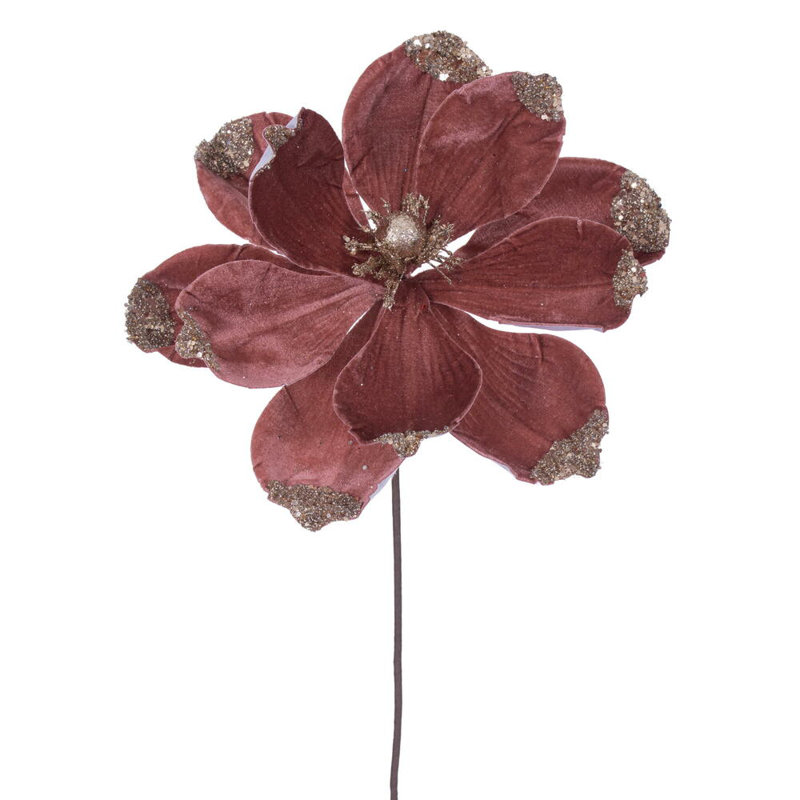 21.5" Velvet Magnolia 4 per Bag., Rose Gold