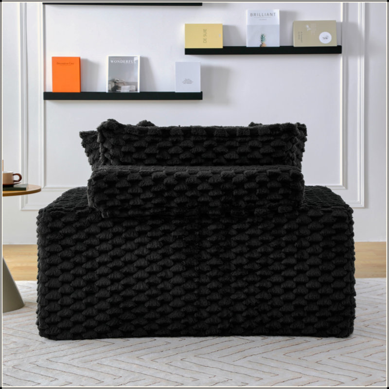 51 - Inch Comfort - Bearing Sofa: Two Pillows And One Backrest, Suitable For Multiple Scenarios In Bedrooms And Living Rooms