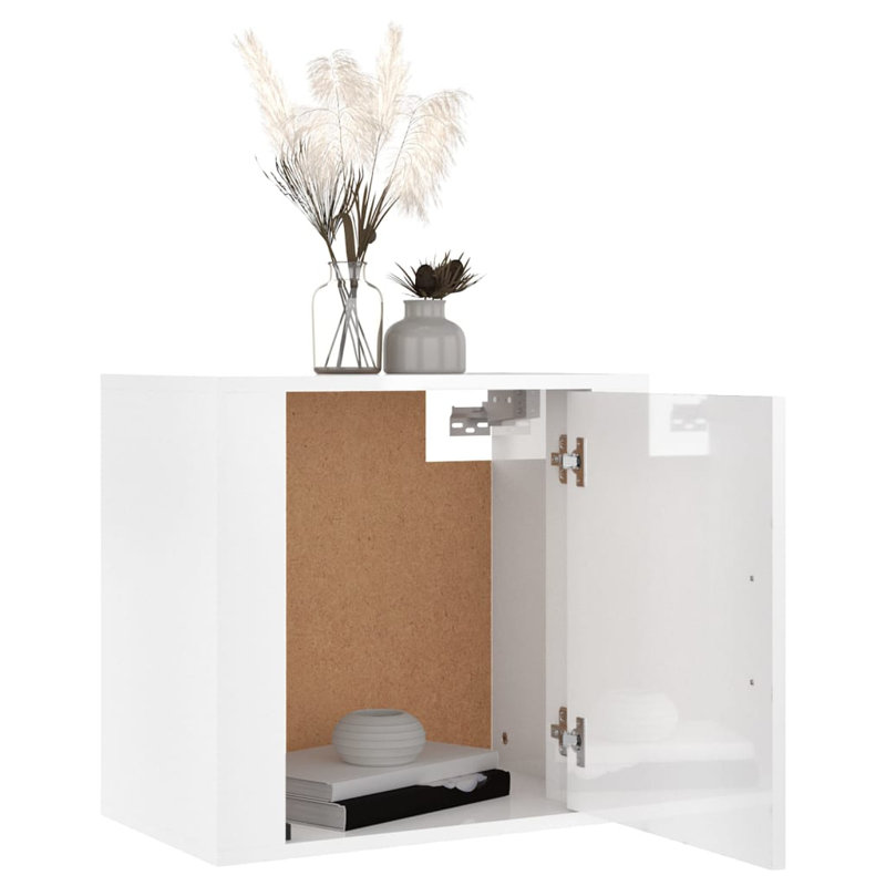 Janiyha 50cm W Manufactured Wood Bedside Table, Transparent, 1