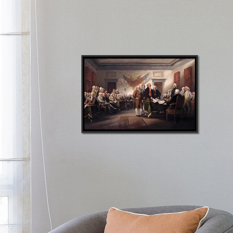 « déclaration of indépendance, c. 1817 yale university », reproduction d’art sur toile, H 18 po x l 26 po x P 1,5 po