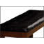 Banc 20 x 48 x 15,5, siège en bois et similicuir