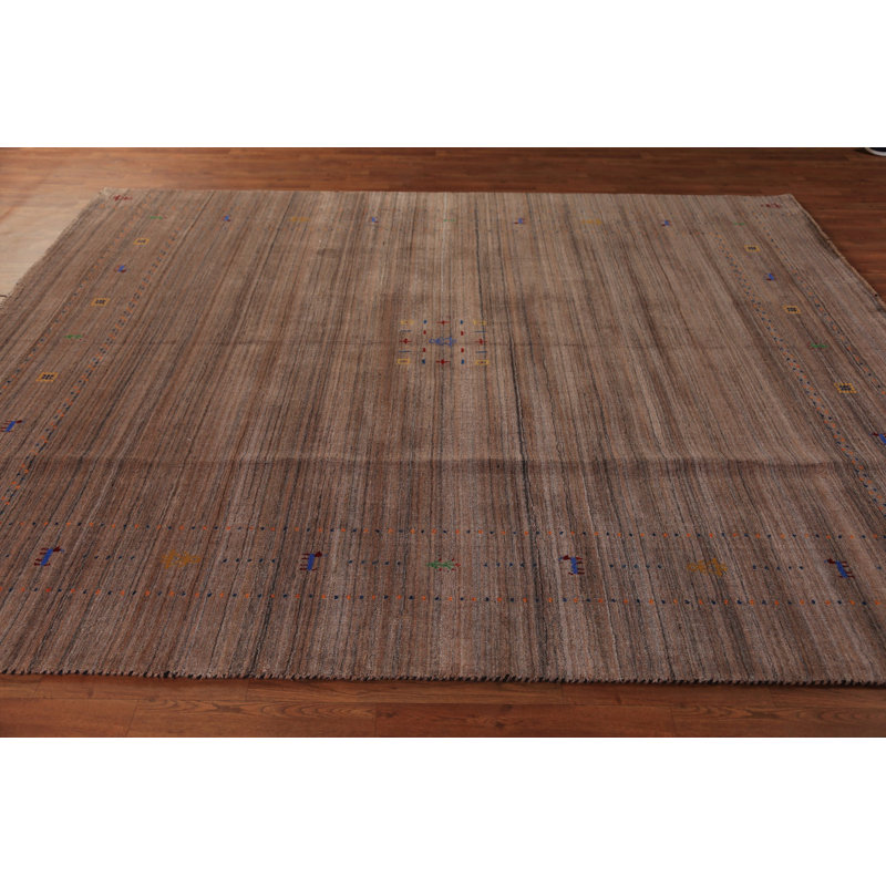 Striped Gabbeh Oriental Area Rug 8