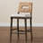 Willowick 27" Mahogany wood and Seagrass Counter Stool