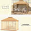 Gazebo, moustiquaire pour l'extérieur avec tablettes d'angle