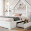 Grand lit plateforme en bois avec garde-corps et 2 tiroirs-1548329658