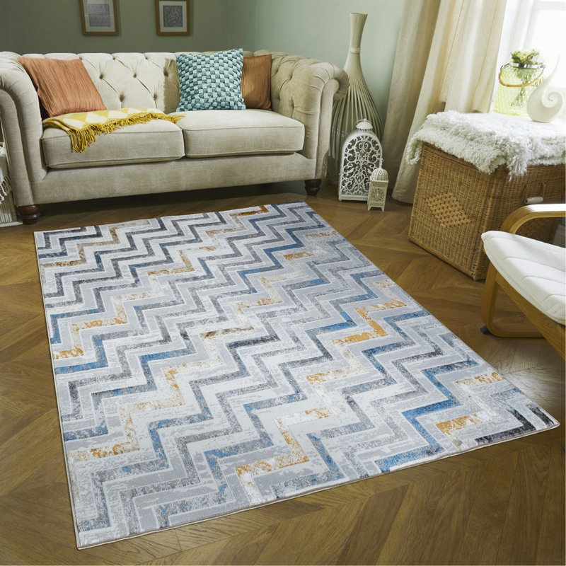 Tapis multicolore, Rectangle 7 pi 10 po x 9 pi 10 po