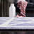 Rodgers Hand Woven Flat Weave Wool/Cotton Geometric Rug in Ivory/Purple-633190025