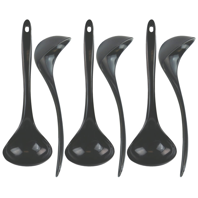 6 Piece Reston Lloyd Melamine Ladles Set, Charcoal