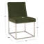 Chaise d'appoint rembourrée en acier inoxydable Athens-1213203037-1208584447