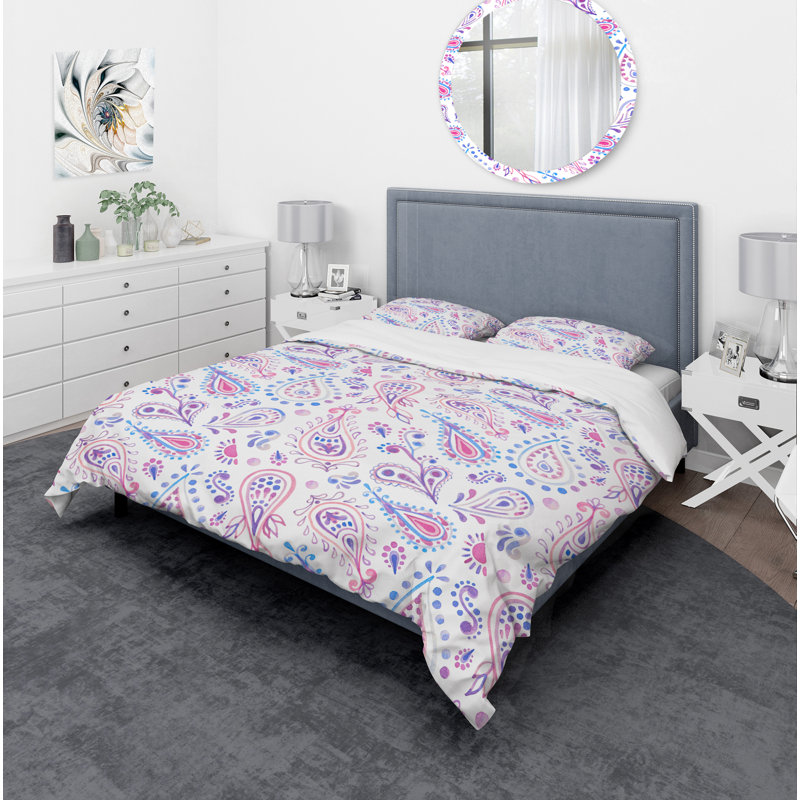 Ensemble de housse de couette bohème et éclectique, Housse de couette double / grand et 2 taies