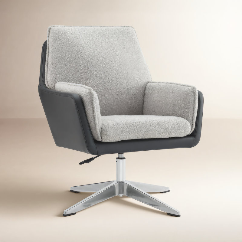 Fauteuil d'appoint pivotant Deadra, Gris