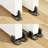 No Groove Adjustable Sliding Door Guide, Bottom Floor Guide, Barn Door Floor Guide Floor Mount, Bypass Door Guide, Black Plastic With Screws(2Sets)