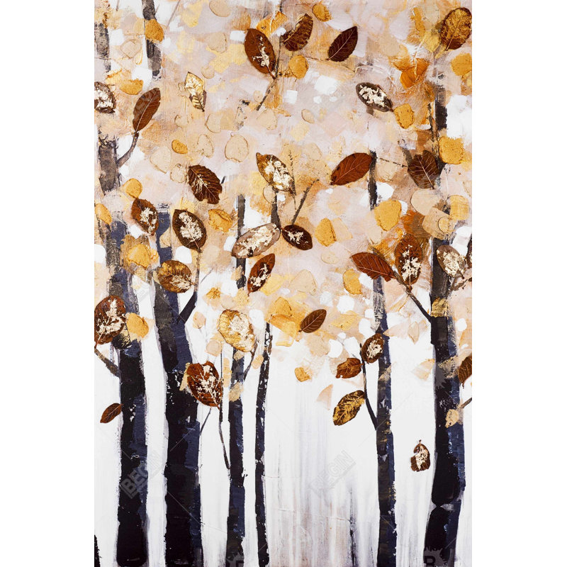 Texturized leaves trees Bath Mat with Non-Slip Backing - Quick Dry Memory Foam Bathroom Rug - Absorbent - Modern Plush Spa-Style - Machine Washable