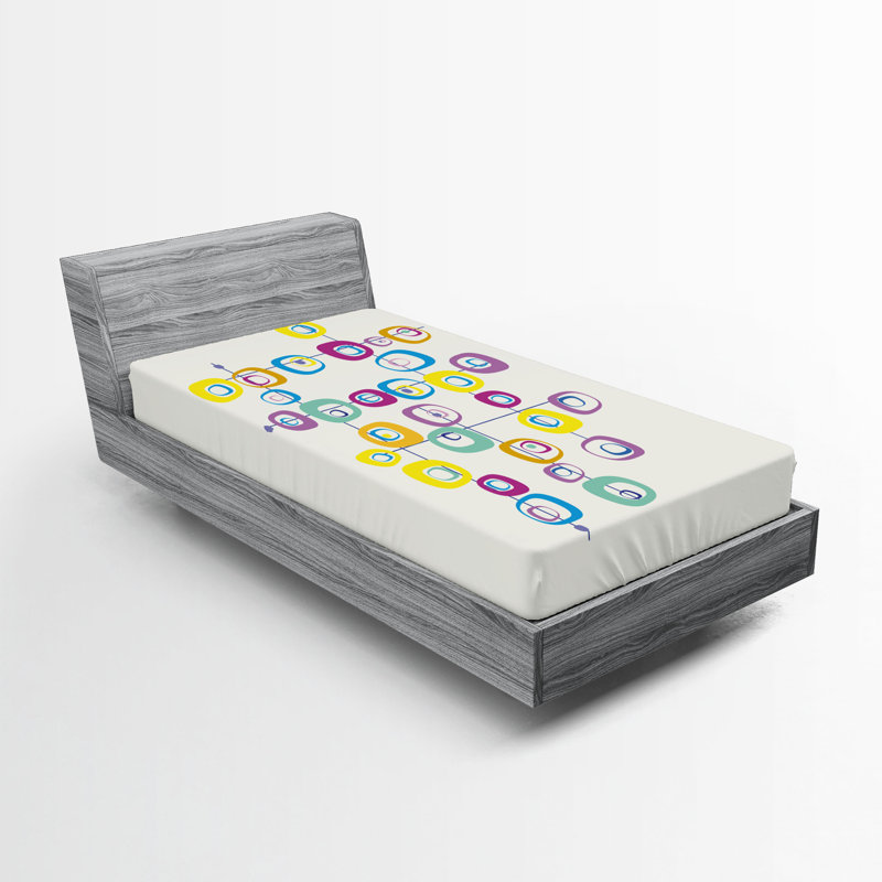 Multicolore Ambesonne, Drap-housse simple TG
