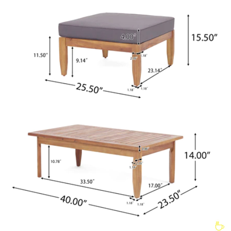 Ottoman & Coffee Table