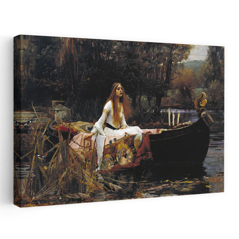 The Lady Of Shalott Classic Abstract Nature Tree Wall Art Print by John William Waterhouse - Wrapped Canvas Print