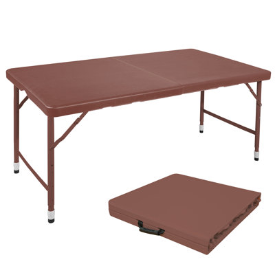 Table pliante portative avec plateau en PEHD durable pour l'intérieur et l'extérieur