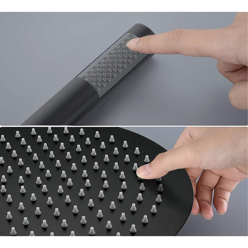 Matte Black 10" Shower Head : Rain And Handheld, Made Of Brass For A Relaxing Bath Pair: Pleasant Bathing Experience