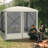Outsunny Pop Up Camping Canopy Gazebo Screen Shelter Tent With Single Person Easy Set-Up, Ventilating Mesh, Portable Carry Bag For Outdoor Camping Party Event-113827094