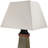 Wallach 30" Natural Slate Outdoor Table Lamp with White Shade and Copper Accents