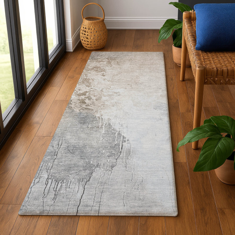 Premium Machine Washable Stallings AMF1842 Abstract Rug, Runner 2'3" x 7'6"